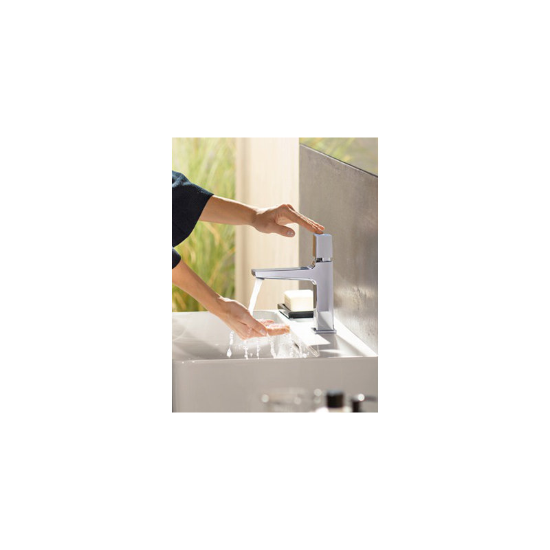 Metropol Low Flow Water Saving Single Hole Bathroom Faucet, Brushed Nickel