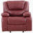 Elodie Red Upholstered Glider Recliner Chair