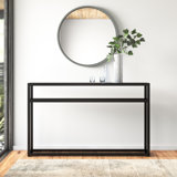 Swanage 50.25'' Glass Top Console Table