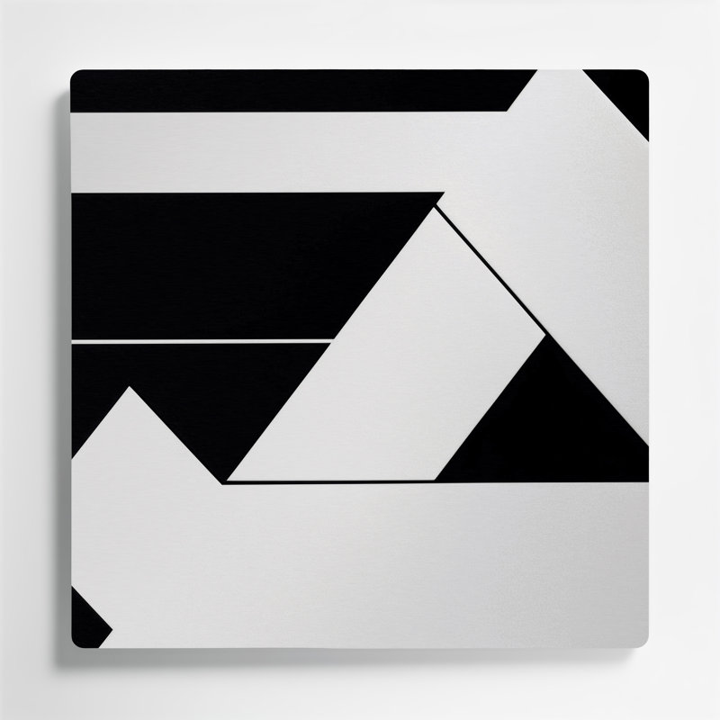 Minimalisme 73, art mural gris en métal, H 32 po x l 32 po