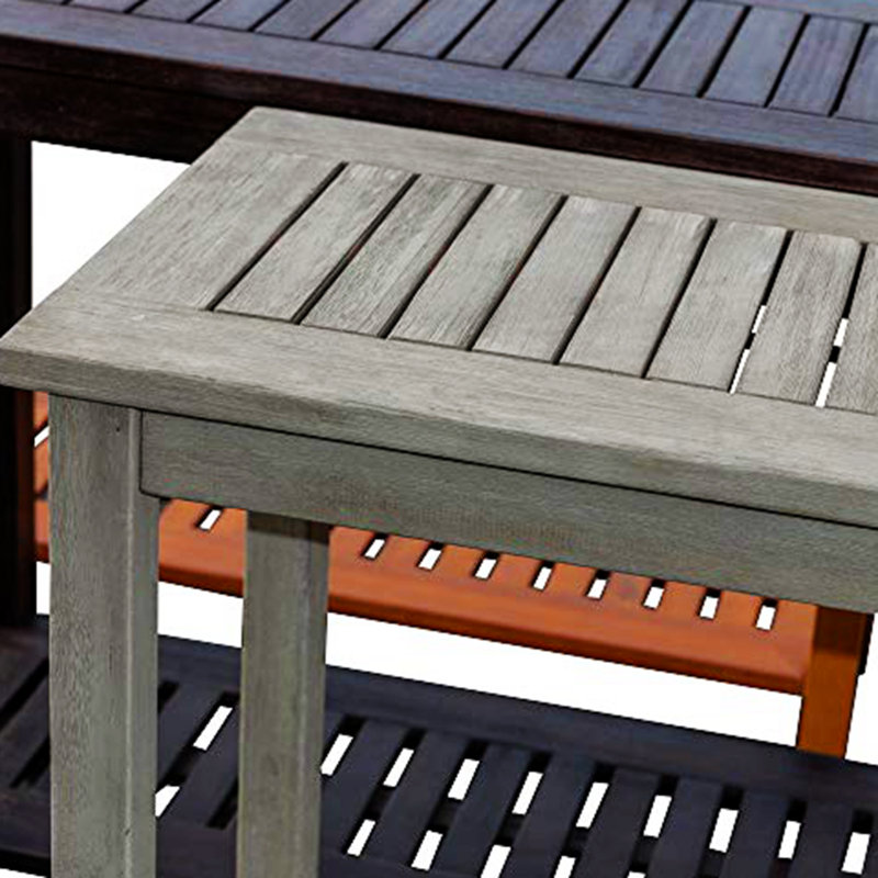 Console en bois massif 48 po Roehl, Gris