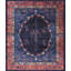 Tapis antique bleu et rouge en laine