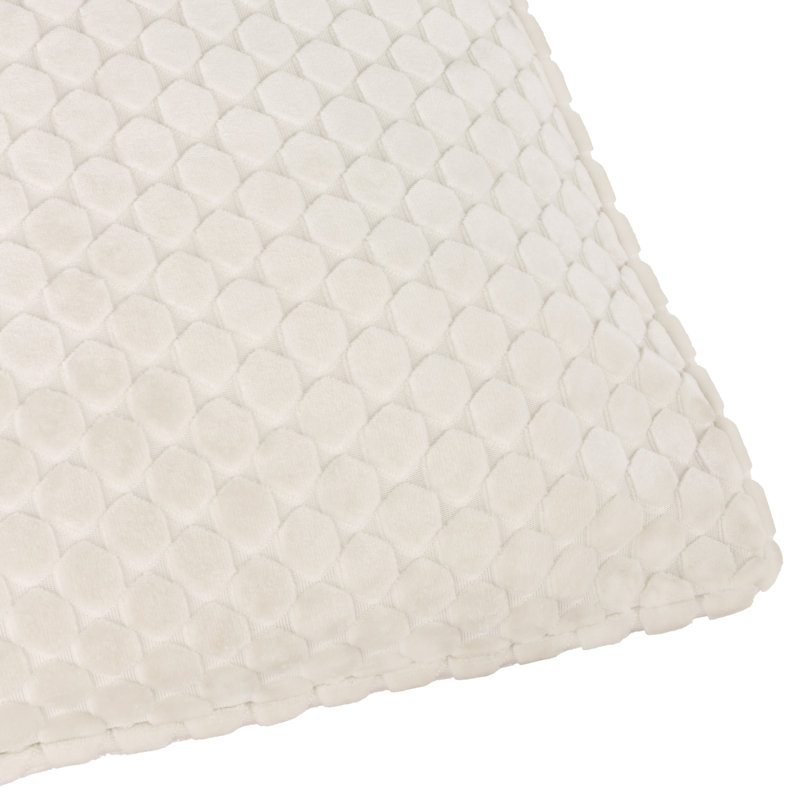 Neptune Geometric Square Cushion, Feather, Ivory