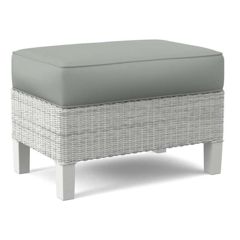 Gibraltar Ottoman, Frost White, White Performance Fabric; 0851-94