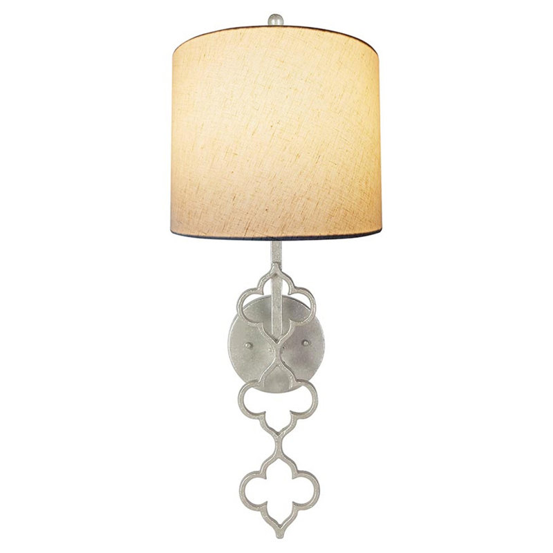 Quatrefoil 1 - Light Dimmable Hardwire Wallchiere, Oyster White