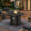 Round Cal Sil Aluminum Propane/Natural Gas Fire Pit Table-1713844499