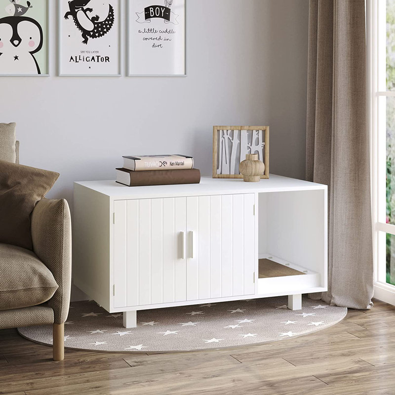 Mata Litter Box Enclosure, White