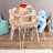 Dollhouse for Kids - Classic Pretend Play 2 Story Wood Playset with Furniture Accessories and Dolls for Toddlers, Boys and Girls by Hey! Play!