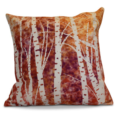 Trees Floral Outdoor Throw Pillow