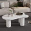 Table basse en forme de nuage avec plateau épais et pieds robustes-1685110671