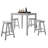 5-Piece Counter Height Set With Saddle Stools-767518246-767518244