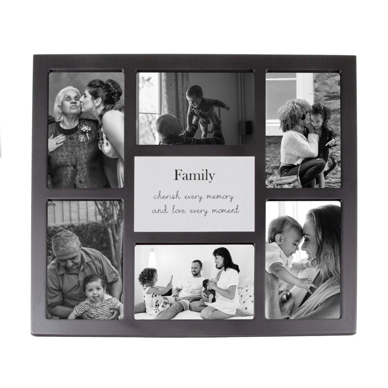 Modern Multi Collage Frame with Special Wording and Cute Phrase, Family