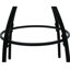 Tabouret de bar en velours moderne sans dossier de 2 avec sièges blanc crème et structure en métal noir pour l'intérieur-10453526