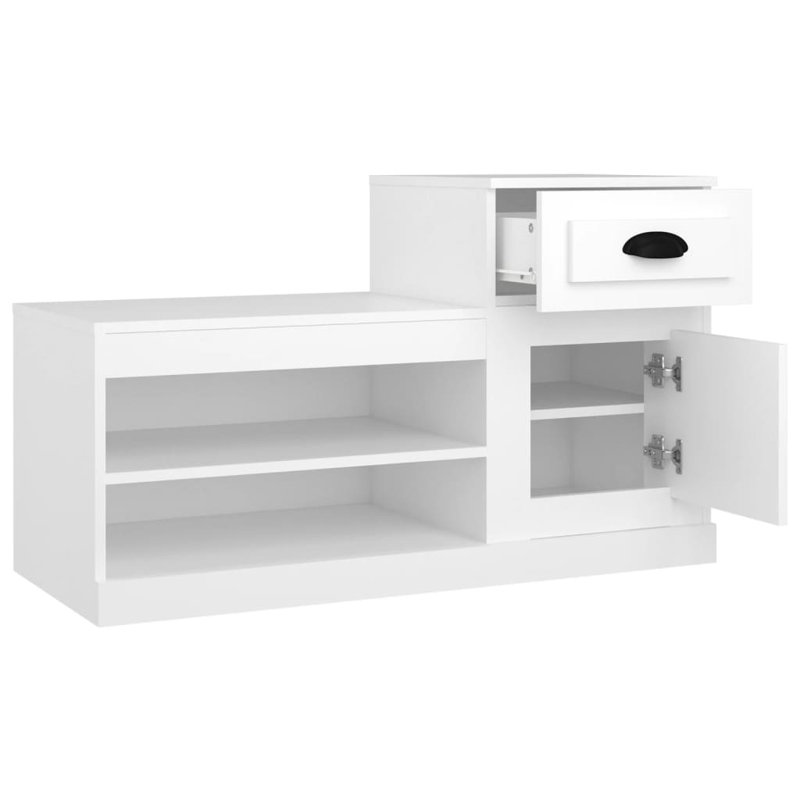 Menzen Shoe Storage Cabinet, White