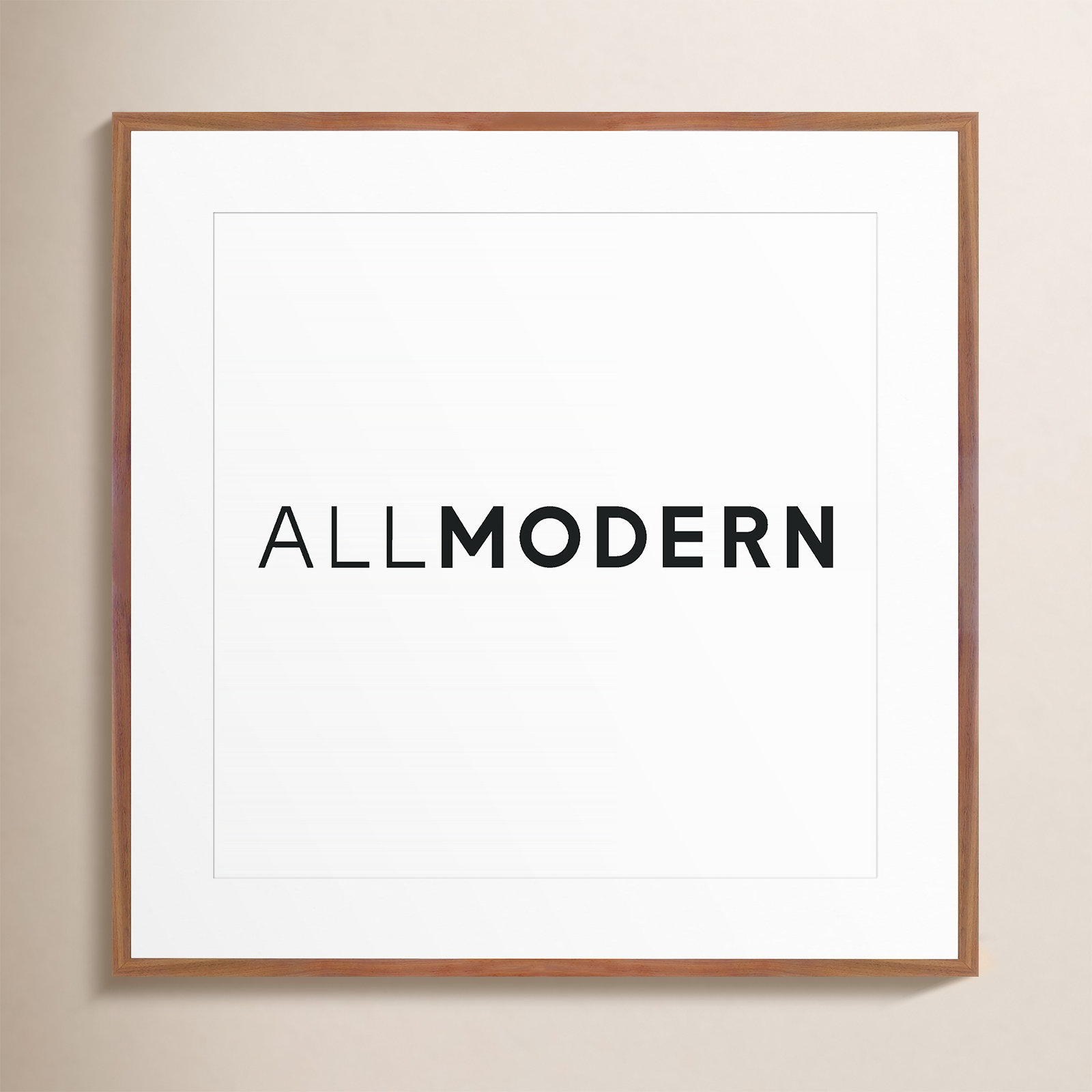 Capullo Wood Matte Picture Frame with Mat, 11" x 14", Walnut, 20" x 20"