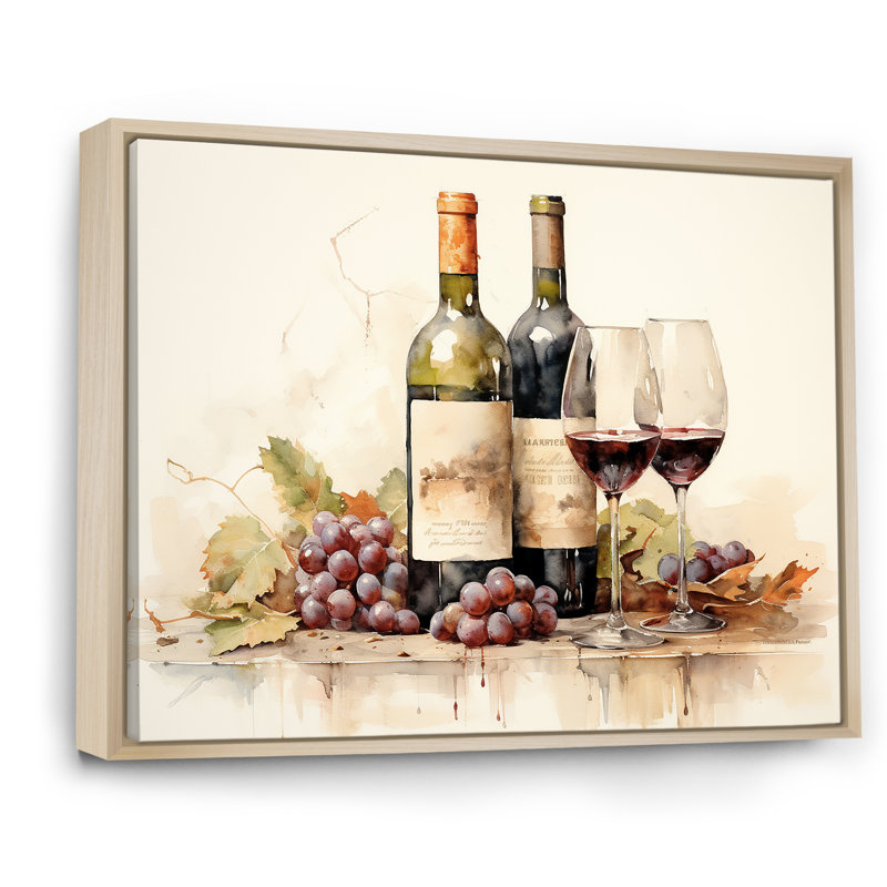 Nebbiolo Nuance sur toile, H 24 po x l 32 po, Cadre photo blanc