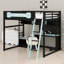 Wood Loft Bed With Desk-879620467