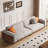 Removable And Washable Cotton-linen Sofa，111.8-inch, solid wood frame sofa