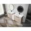 Meuble-lavabo autoportant de 84 pouces avec lavabo en céramique et armoires de rangement, porte à fermeture douce, armoire combinée-129437875