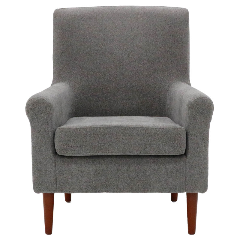Ronald Upholstered Armchair, Gray Polyester Blend