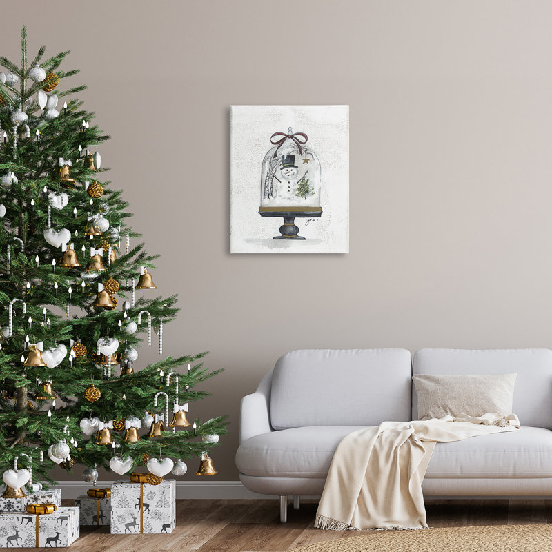 Snowman Winter Scenery, H 30 po x l 24 po x P 1,5 po, Toile tendue