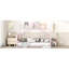 Lit double pleine grandeur en métal, rose