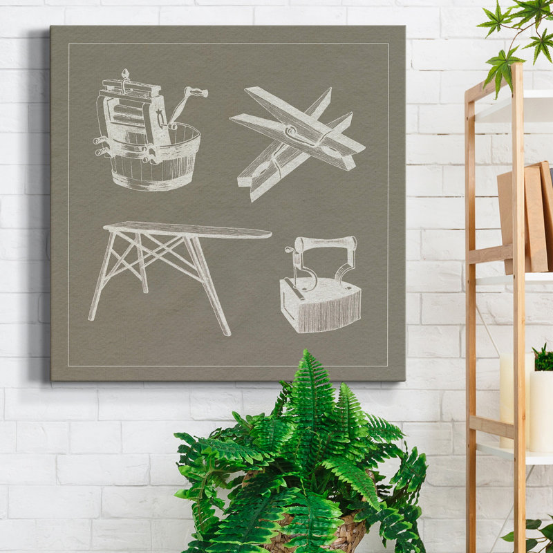 Blanchisserie sur toile tendue avec châssis de qualité supérieure - Prêt à accrocher, H 40 po x l 40 po x P 1 po