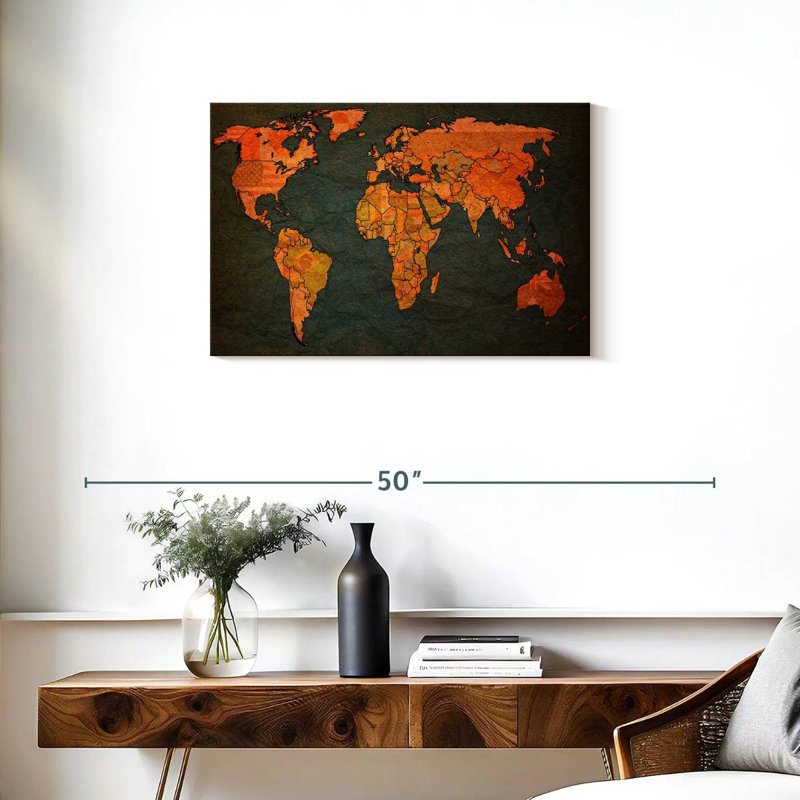 Aliaz Flags World Map, 20" H x 30" W