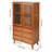 Aamanee Freestanding Bamboo Storage Cabinet with Acrylic Doors & 3 Drawers