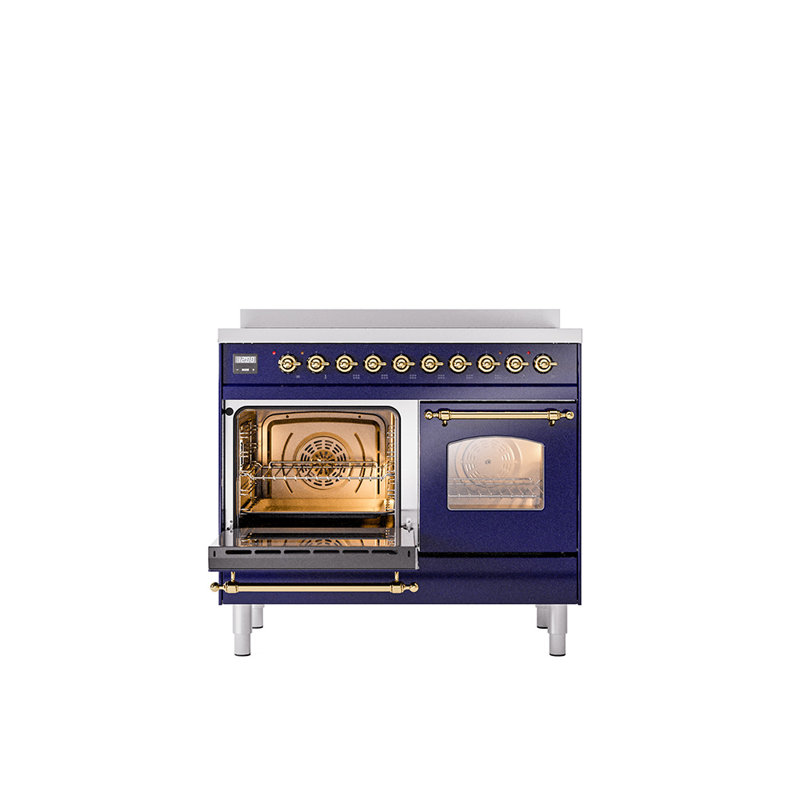 ILVE Nostalgie II 40 in Induction Range, Midnight Blue/Brass