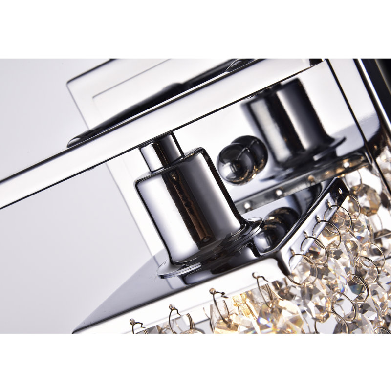 Mckittrick 1-Light 5.5" Chrome and Crystal Mini Wall Sconce
