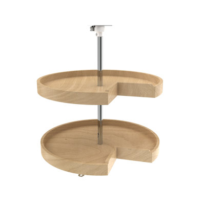 Rev-A-Shelf Wood 2-Shelf Pie Cut Lazy Susans for Corner Base Cabinets
