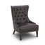 Fauteuil d'appoint en cuir Garrison - brun