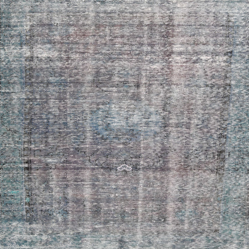 Tapis traditionnel vert / brun clair Bradneys, Carré 5 pi