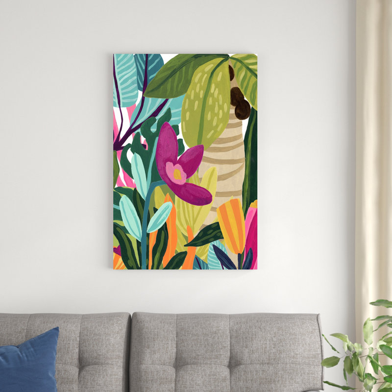 «Island Thicket I» par June Erica Vess - peinture sur toile tendue, H 36 po x l 24 po