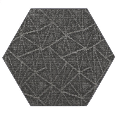 Tapis raffiné à motif raffiné gris