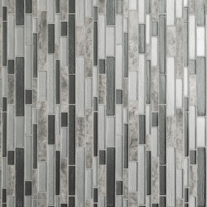 Carrelage mural mosaïque en verre 12 po x 12 po Smoky Alpes, Diore Crest