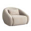 Chaise d'appoint pivotante en faux alpaga Lena