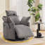 Fauteuil inclinable rond pivotant avec appui-tête réglable, alimentation et options manuelles-481345625-481345628