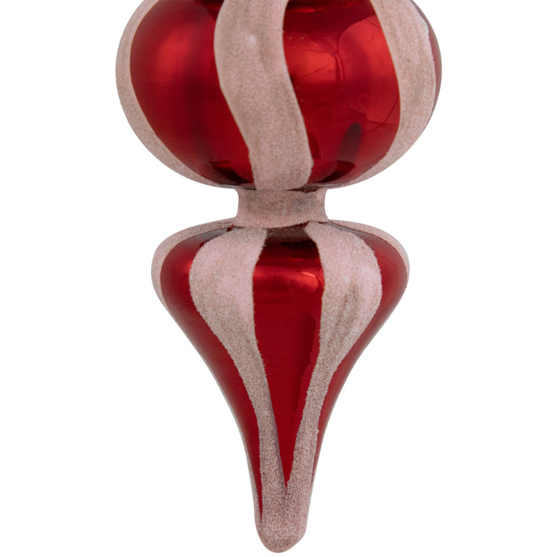 5.5'' Striped Glass Finial Ornament