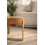 Table basse ronde en bois naturel de 32 po Napa - Pieds dorés-516557446-514895873