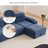 105 Inch Modern Modular L-Shaped Sectional Sofa With Adjustable Backrest, Upholstered Living Room Sofa Set With Movable Ottoman-1680728165