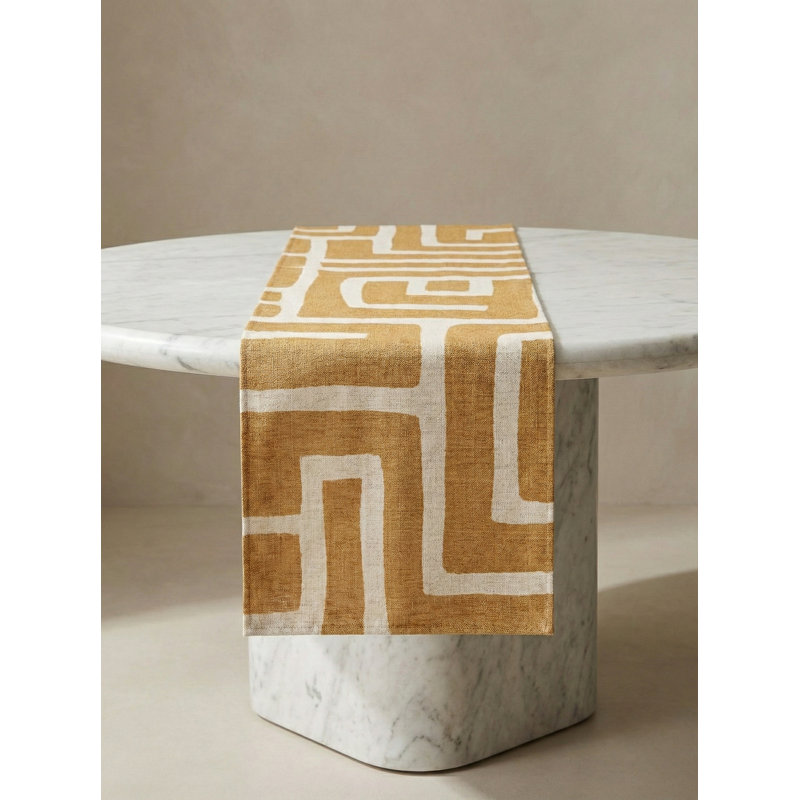 Chemin de table toscan Nomad Maze, Tuscan Yellow