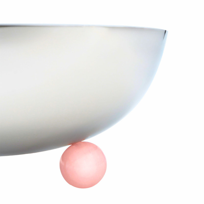 Bol à fruits Temari, Argent / rose, 11.87