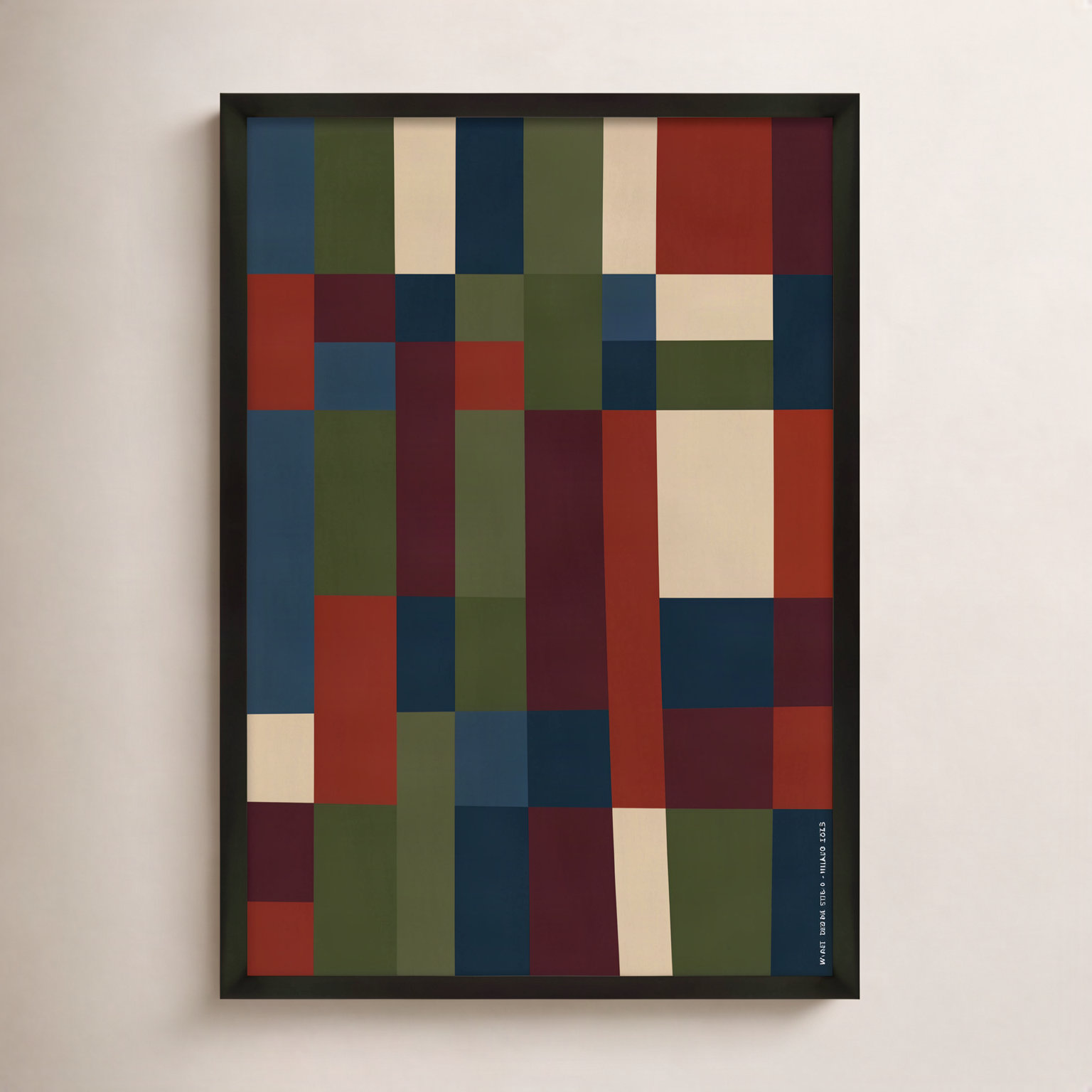 Fragmented Spectrum 5 Print by Romina Gadler, Black Framed, 30" H x 21" W