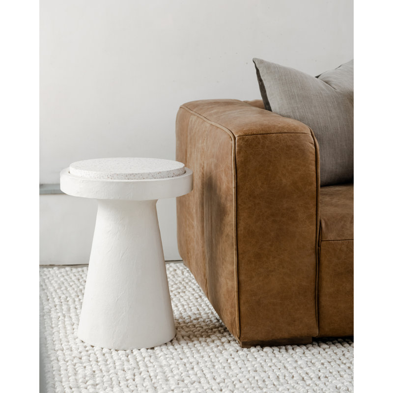 Table de bout à piédestal Brinson, Blanc