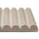 Serata Harmona 4.5" x 9" Matte Porcelain Convex Fluted Wall Tile