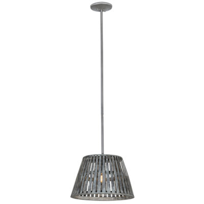 Luminaire suspendu simple en nickel à 1 lumière Chally