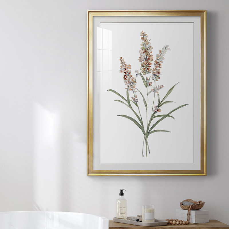Reproduction encadrée de qualité supérieure Dicat Botanical I - prête à être accrochée, Or, H 36,5 po x l 26,5 po x P 1 po