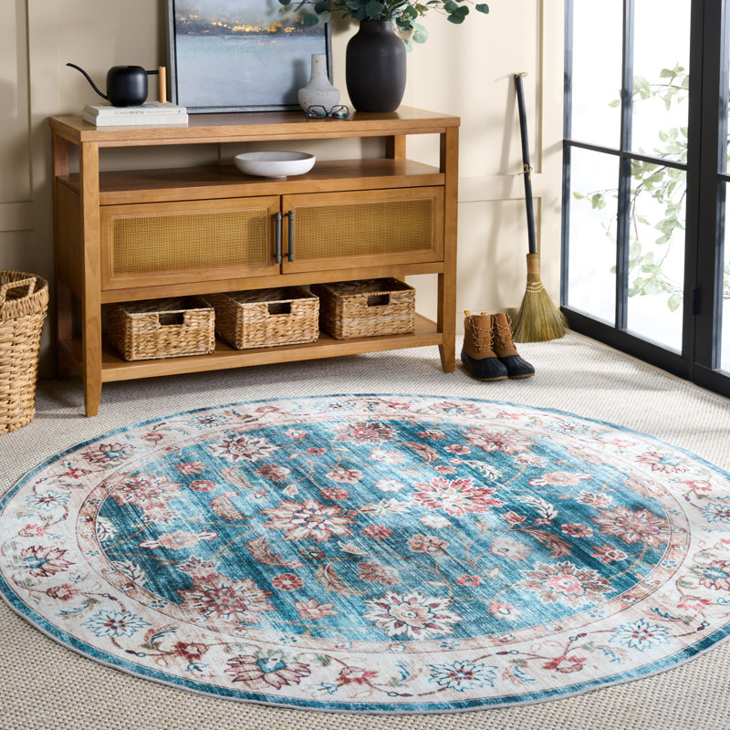 Tapis oriental lavable à la machine MSRW Arizona 112 Performance, Rond 6 pi